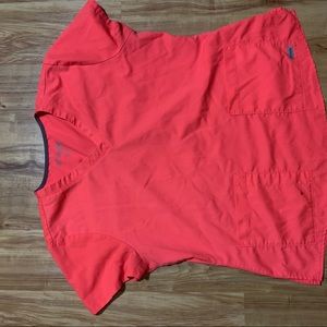Bright Coral Grey’s Anatomy Scrub Top